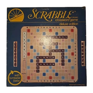 1982 Scrabble Deluxe Edition Turntable Board Game Selchow and Righter Complete - Picture 1 of 5