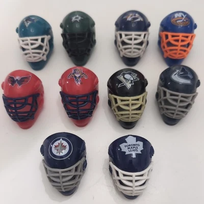 NHL Franklin Mini Máscaras de Portero Cascos Hockey Lote de 10 - Pantalla de 2 Pulgadas Foto 1 de 4