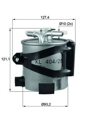 KLH 44/25 MAHLE Fuel Filter for RENAULT - Image 1 of 2
