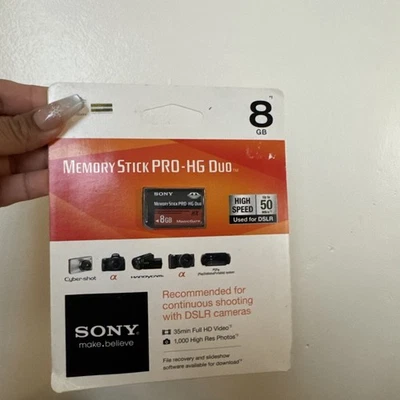 Tarjeta de memoria Sony 8 GB Pro-HG DUO tarjeta alta velocidad 50 MB/s modelo MS-HX8B- NUEVO Foto 1 de 3