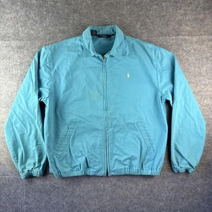 Vintage 90s Ralph Lauren Full Zip Jacket Teal Swing Top Made In USA Size Large - Imagen 1 de 15