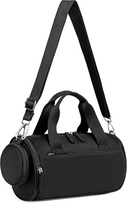 Mini Bolsa de Gimnasio para Mujeres Niñas 12"" Linda Pequeña Bolsa de Lona Entrenamiento Bolsas de Deporte Negras Foto 1 de 4