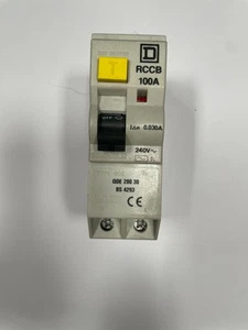 BS4293 Square D RCD 100A 30mA Double Pole 100A QOE RCCB QOE20030 - Picture 1 of 1
