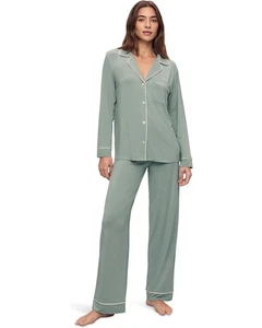 Eberjey Gisele Pyjama Set Damen Medium Eukalyptus Langarm Loungewear GBO1313 - Bild 1 von 12