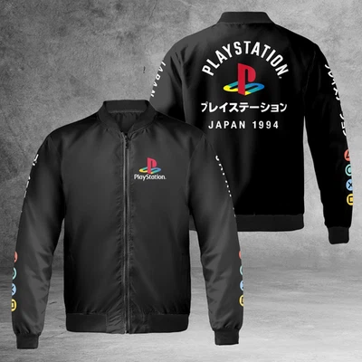 Chaqueta de bombardero ligera a prueba de viento Playstation Gaming 1994 Foto 1 de 4