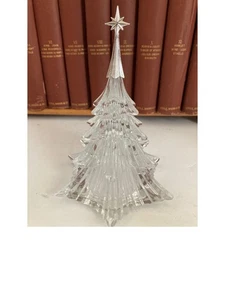 Avon • Glass Christmas Tree with Silver Topper • 8" - Picture 1 of 1