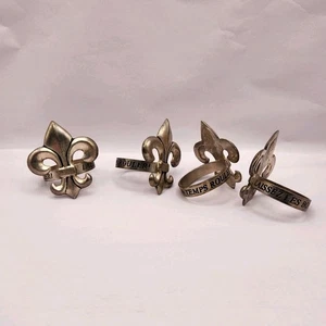 Fleur de lis Serviettenringe Laissez Bon Temps Rouler 4 Stück Küchentisch  - Bild 1 von 10