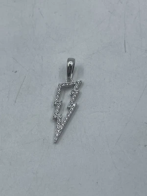 Colgante GLD Unisex Micro Rayo Helado Chapado en Oro Blanco 14K/Piedras Circonita Foto 1 de 4