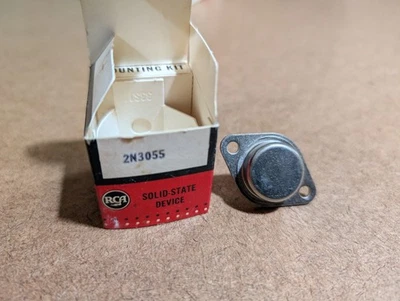 Vintage RCA 2N3055 TO-3 NPN Power Transistor NOS – Original Box – Made in USA - Image 1 of 3