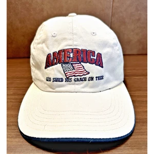 Adult AMERICA: God Shed His Grace On Thee CAP White - OSFM - Adjustable - Imagen 1 de 7