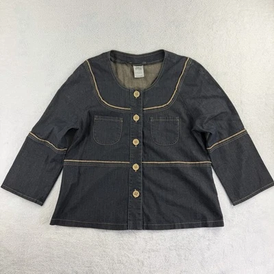 Blusa Top Chaqueta Vaquera Sugar Products Para Mujer’s 1 Pequeña Elastizada Lavado Oscuro Francia  Foto 1 de 4