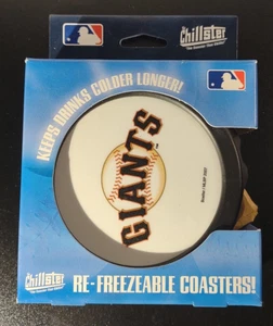 2 MLB SF Giants Chillster Re-Freezeable Coasters Baseball Gift Drink Beer - Picture 1 of 2