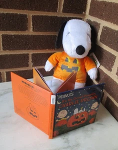 Kohl's Cares Peanuts Snoopy Dog 12" + Book It's the Great Pumpkin Charlie Brown - Picture 1 of 5