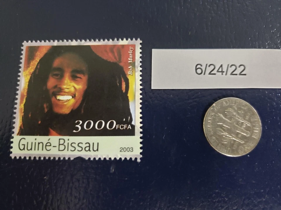 Bob Marley Cantautor y Guitarrista Jamaicano 2013 Sello Guine-Bissau Foto 1 de 1