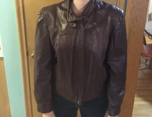 Chaqueta de cuero coreana talla 48 unisex para hombre y mujer motocicleta punk - Imagen 1 de 4