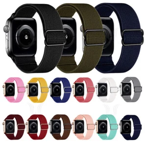 For Apple Watch Series 11/10/9/8/7/6/5/4/3 Elastic Nylon Wrist band Sports Strap - Picture 1 of 22