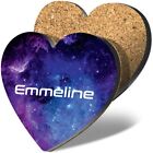 1 Heart Coaster Name Emmeline Letter Lettering