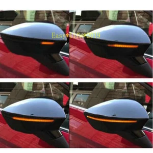 For SEAT LEON 3 Ibiza KJ Arona Side Wing Mirror LED Dynamic Turn Signal Light - Foto 1 di 3