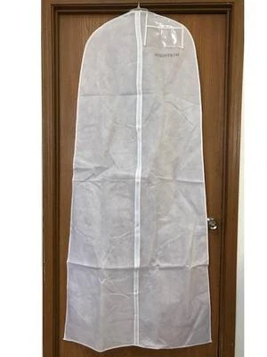 Bolso de Ropa de Novia Marca NORDSTROM, Blanco, con Bolsillo Transparente, 36" x 72", NUEVO Foto 1 de 3