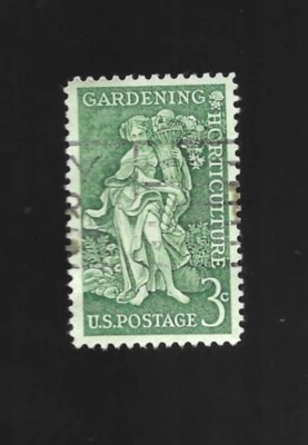 Estampilla postal de 3 centavos de horticultura de Estados Unidos 1958 Scott# 1100 usada ligeramente con bisagras Foto 1 de 2