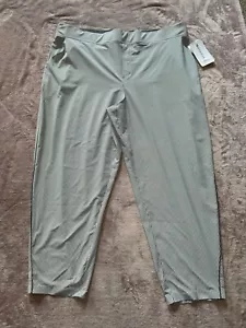 Athleta Women’s Brooklyn Textured Ankle Pant Gray Striped Size 24 NWT - Picture 1 of 11
