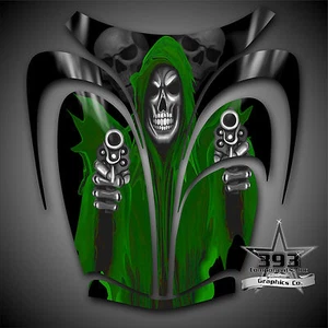 Arctic Cat ZR 600, 500, 800 Mountain Cat 00-06 Graphics Decal Wrap Reaper Hood G - Bild 1 von 1