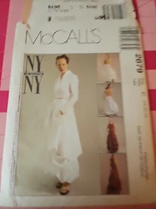 Camicia abito top gonna a palloncino McCalls NYNY modello 2679 taglie 10 12 14 NON TAGLIATA - Foto 1 di 6