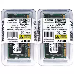 2GB KIT 2 x 1GB HP Compaq Presario V5236EU V5307US V5315WM PC3200 Ram Memory - Picture 1 of 1