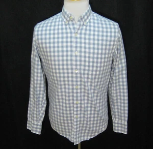 J.CREW Men's (Size Small) Blue White Check Long Sleeve Button Front Shirt Cotton - Picture 1 of 4