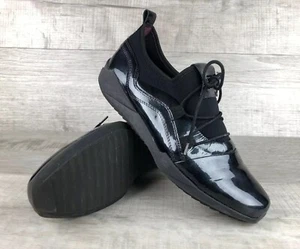 AGILIS Shoes Glossy Black Sneakers EUR 40 Women’s US Size 9-9.5 - Picture 1 of 12