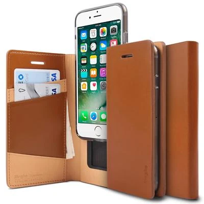 Para iPhone 8 Plus/7 Plus Ringke [FIRMA] Premium Folio Cuero PU Estuche Cubierta Foto 1 de 4