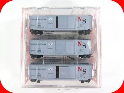 N Scale *NORFOLK SOUTHERN* Box Car 3-Pack #1331, 1335, 1339 --Micro Trains 33132 - Image 1 of 4