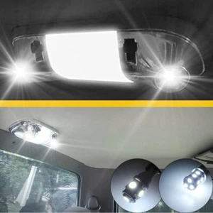 3Pcs White Interior Map Dome Light LED Bulbs Compatible with 1987-1996 Ford - Picture 1 of 9