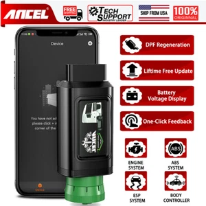 ANCEL HD120 Diesel Heavy Duty Truck OBD Scanner All System ABS DPF Regen Tool - Picture 1 of 6