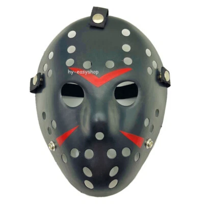 Черная маска на Хэллоуин Фредди Джейсона страшная хоккейная вечеринка маска пятница 13 полная маска - Изображение 1 из 4