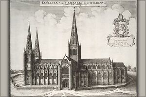Poster, Many Sizes; Lichfield Cathedral 17Th Century Map By Wenceslaus Hollar