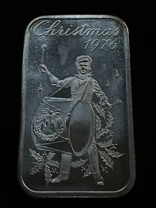 1976 Christmas Madison Mint 1 Ounce .999 Silver Art Bar #KSAB60 - Picture 1 of 2