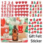 Adhesive Gift Felt Sticker Christmas Label Advent Calendar Number Xmas Ornament