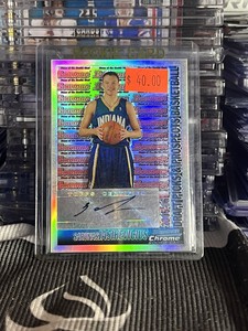 2005-06 Bowman Draft Picks CHROME Sarunas Jasikevicius #157 Rookie Auto /50
