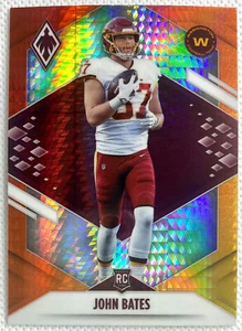 2021 Panini Phoenix John Bates Rookie Fire Burst Card RC Washington Commanders - Picture 1 of 2