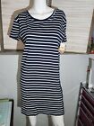 NWT Vintage Junk Food Party in the U.S.A. Striped Knit Shirt Dress 100% Cotton