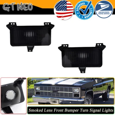 Luzes de sinalização de estacionamento dianteiras fumaça para 83-87 Chevy GMC picape L&R GM2520122 - Imagem 1 de 4