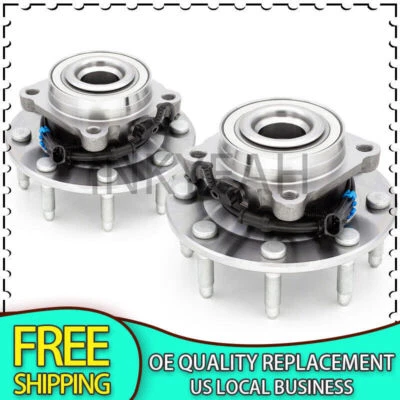 Par de cojinetes de cubo de rueda delantera 515098 para 07-10 Chevy Silverado GMC Sierra 3500 HD Foto 1 de 4