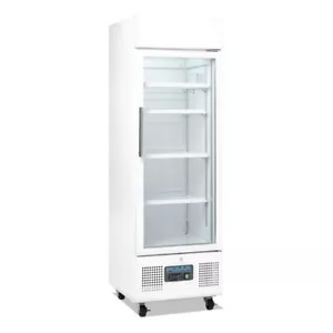 POLAR UPRIGHT DISPLAY GLASS DOOR FRIDGE 218Lt WHITE RESTAURANT CAFE DM075-A - Picture 1 of 7