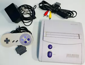 Super Nintendo Junior SNES JR Console COMPLETE 1997 RARE compact SNS-101 TESTED - Picture 1 of 6