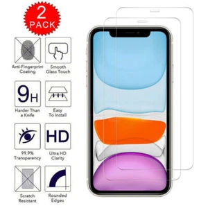 For iPhone 11 Pro Max 11 XS Max XR Premium Tempered Glass Screen Protector Film - Picture 1 of 13
