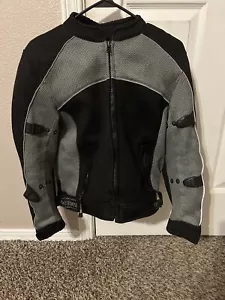 XElement Men Motorcycle Jacket Small Black Gray Mesh Guardian X-Armor Protection - Picture 1 of 9