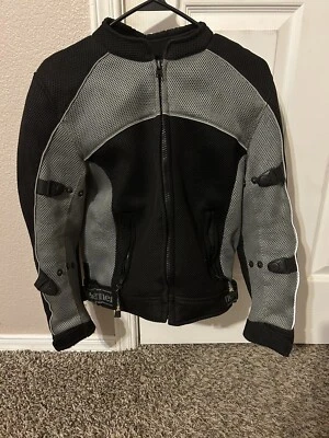 XElement Men Motorcycle Jacket Small Black Gray Mesh Guardian X-Armor Protection - Image 1 of 4