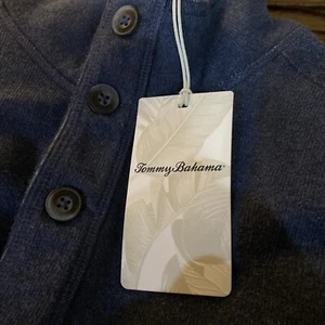 Tommy Bahama Montserrat CPO Heather Gray Buttoned Sweater Shirt Jacket Men S - Bild 1 von 12