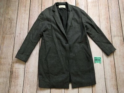 Women Zara Basic Gray Wool Blend Single Button w/ Pocket Blazer Jacket Small S❄️ — 第 1/4 张图片